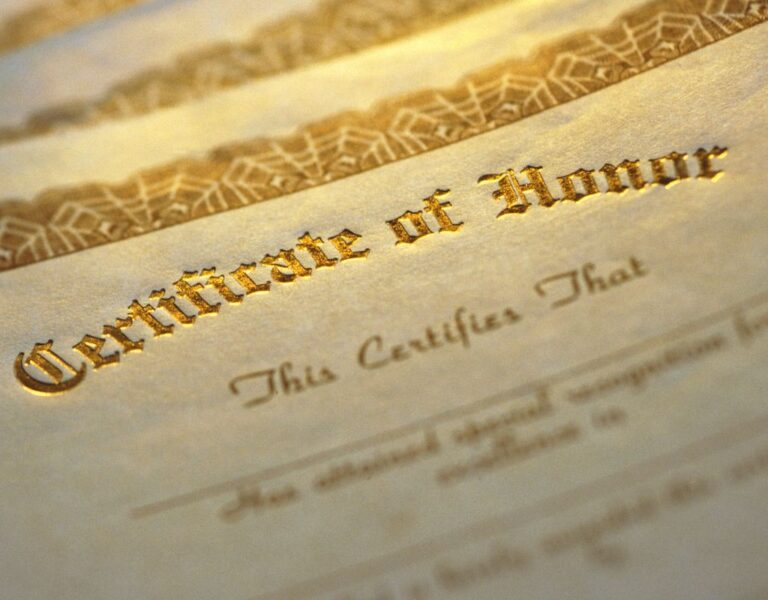  Certificates